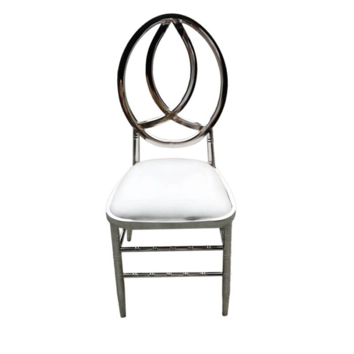 white metal phoenix chair