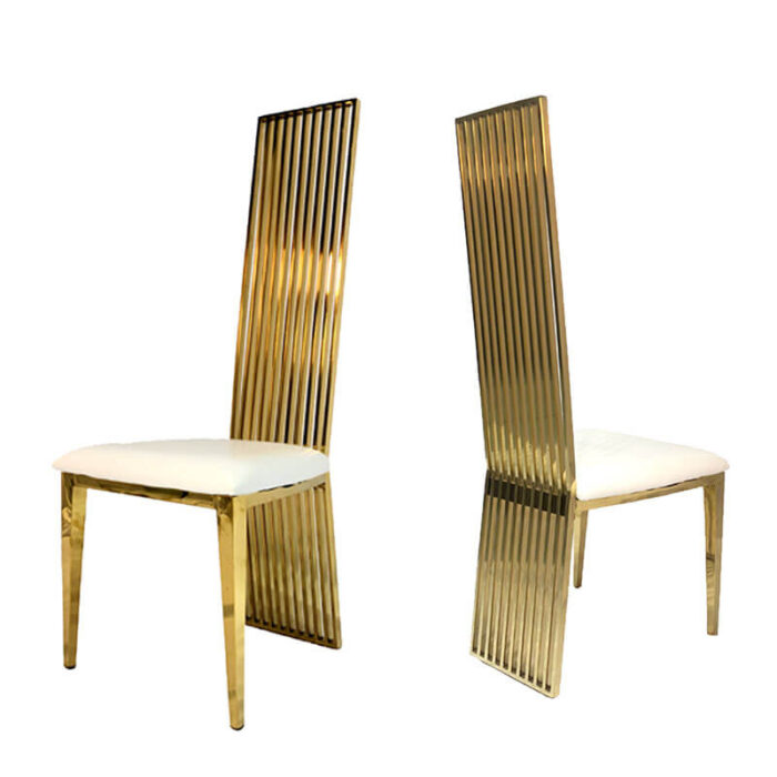 gold stainless steel dining chair supplier