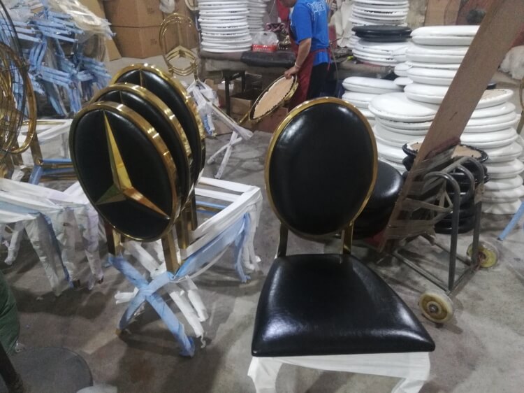 black stainless steel chair factory