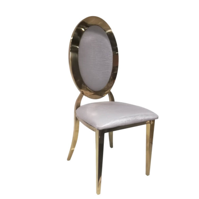 gold metal stainless steel chair