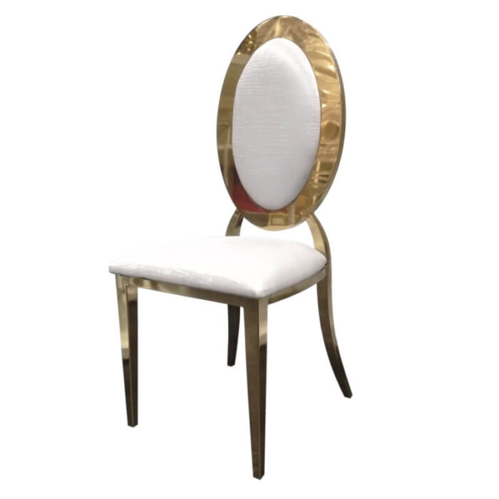 gold stainless steel chair