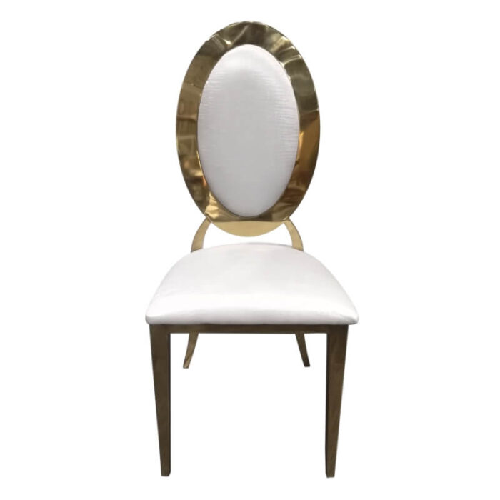 gold stainless steel dining chair