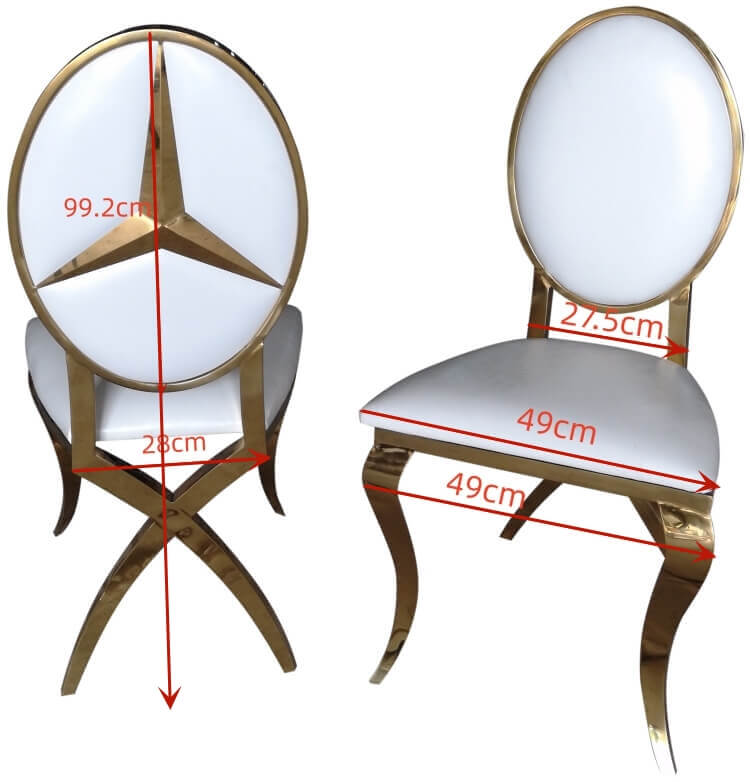Stainless Steel Banquet Chair size
