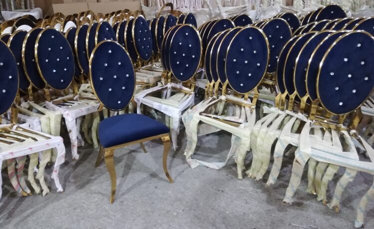 blue stainless steel chair manufacturer
