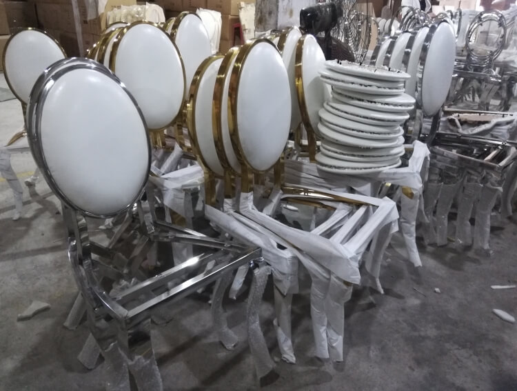 gold stainless steel chair wholesale