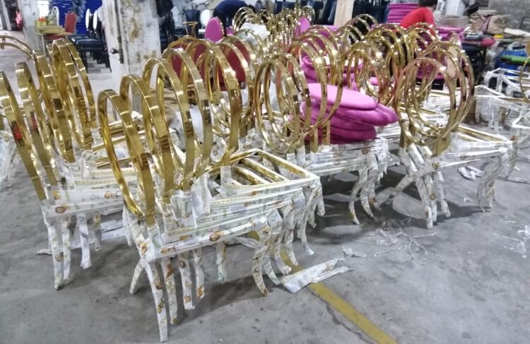 pink stainless steel chair manufacturer