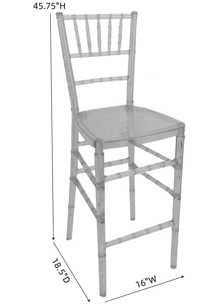 resin chiavari chair size