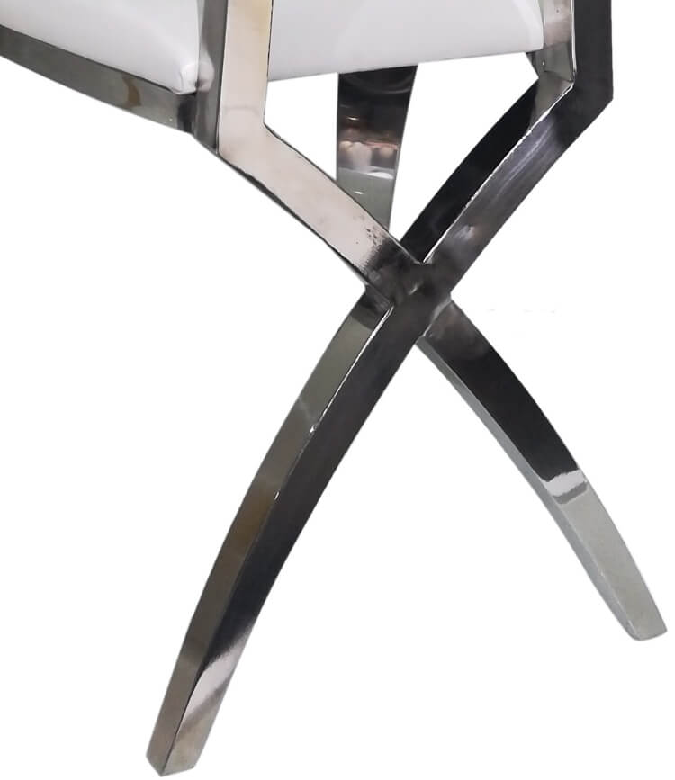 silver stainless steel dining chair wholesale