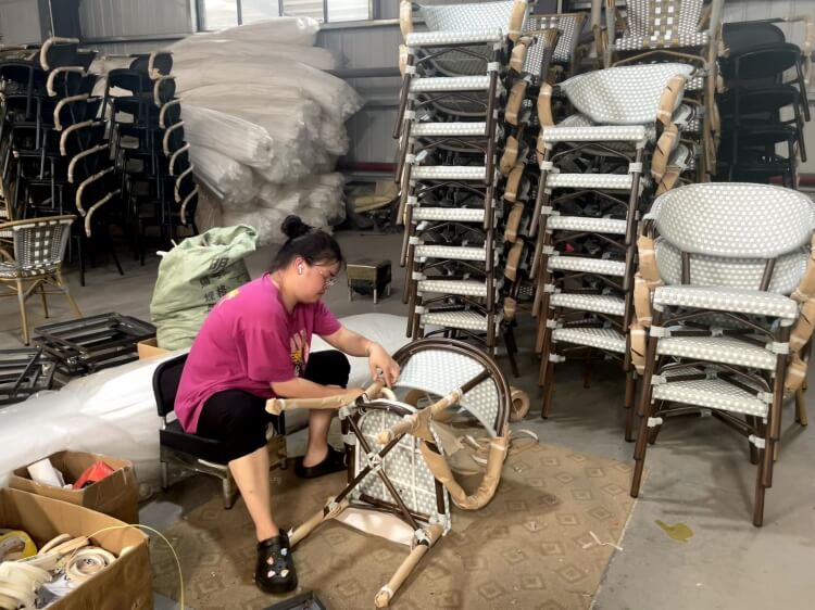 outdoor rattan dining chair factory