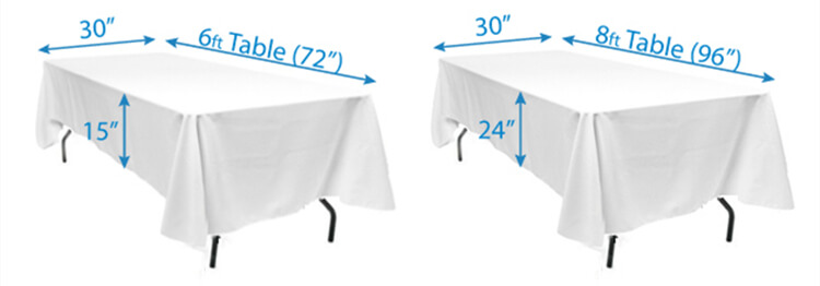 white tablecloth rectangle