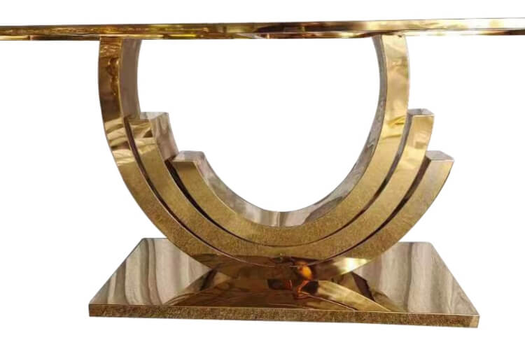 Gold & Black Marble Console Table