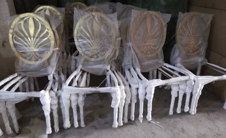 gold stainless steel chair wholesale