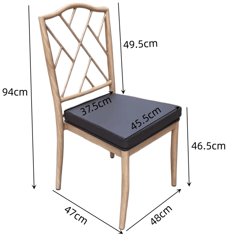 dining chair size