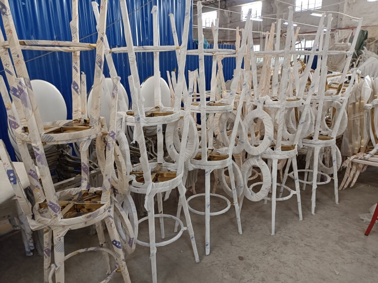 gold stainless steel chair wholesale