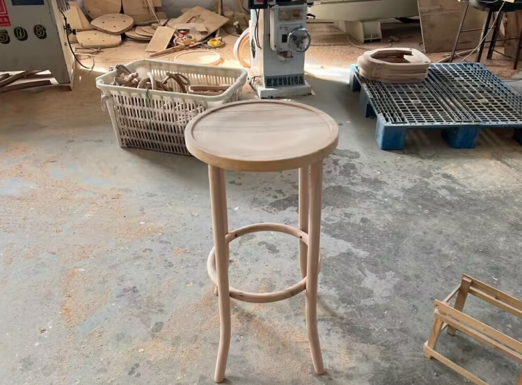 wooden barstool