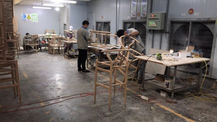 wishbone bar stool factory