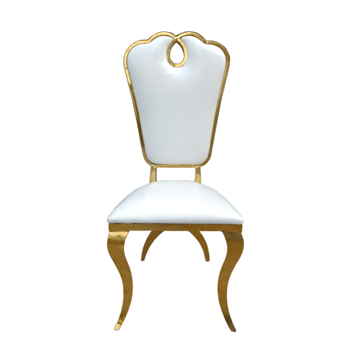 gold stainless steel chair