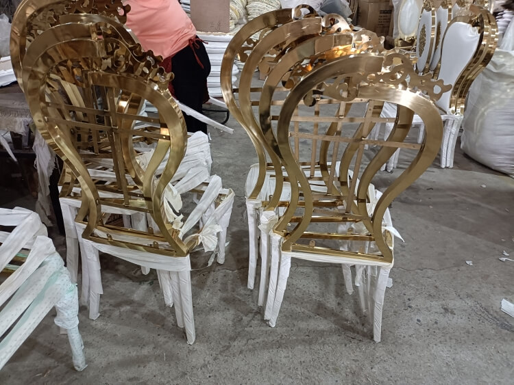 gold stainless steel chair bulk