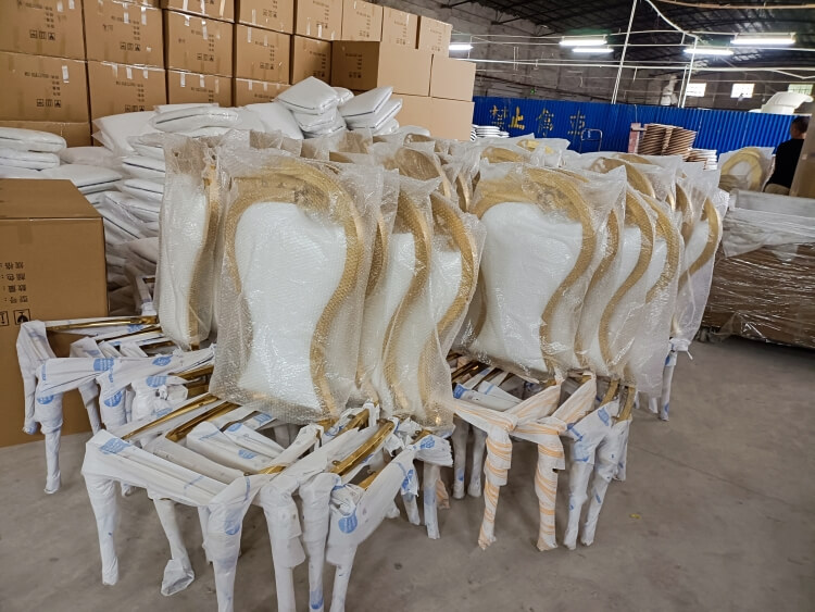 gold stainless steel chair factory