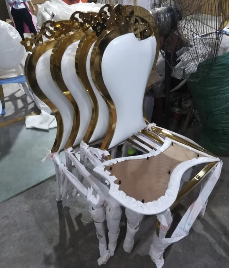 gold stainless steel chair manufacturer