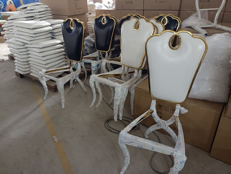 gold stainless steel chair wholesale