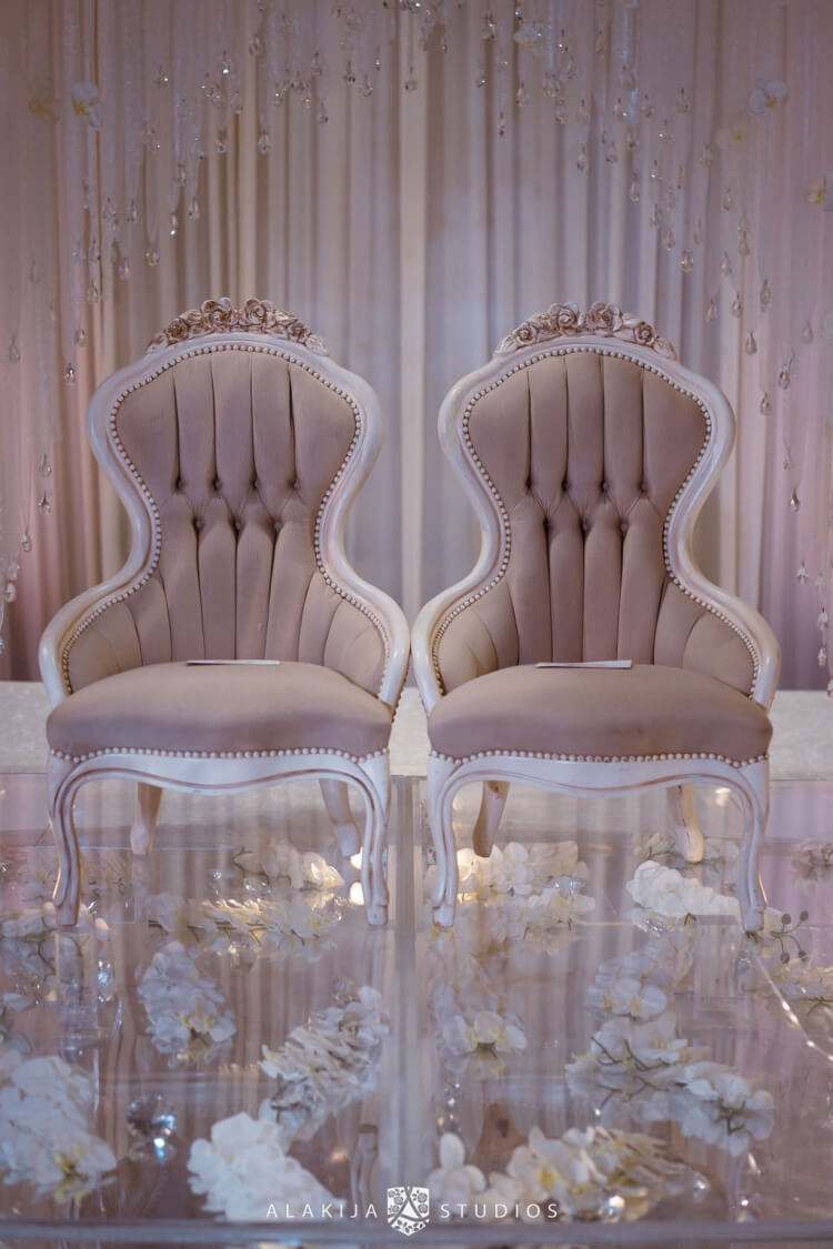 pink wedding chair