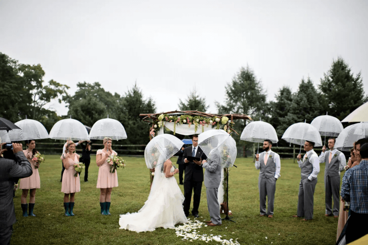 wedding chair rain