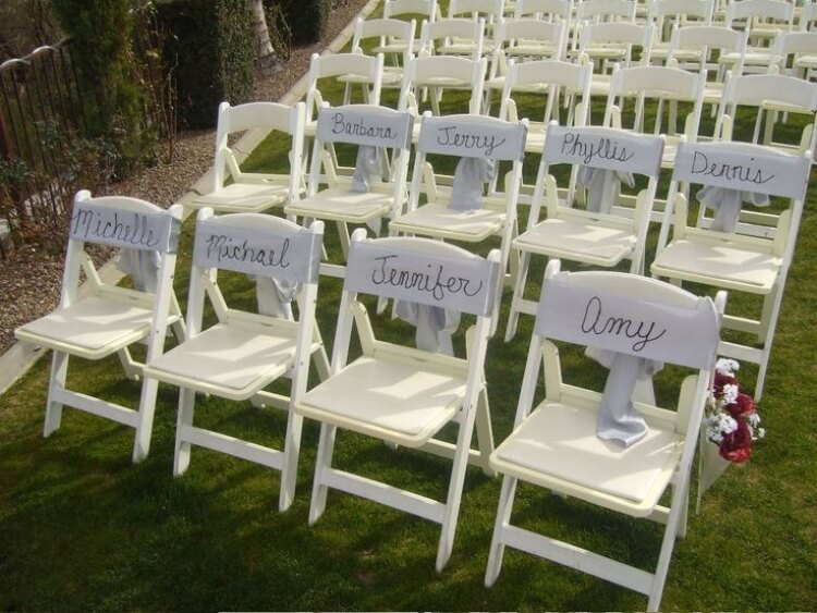 wedding seat signage