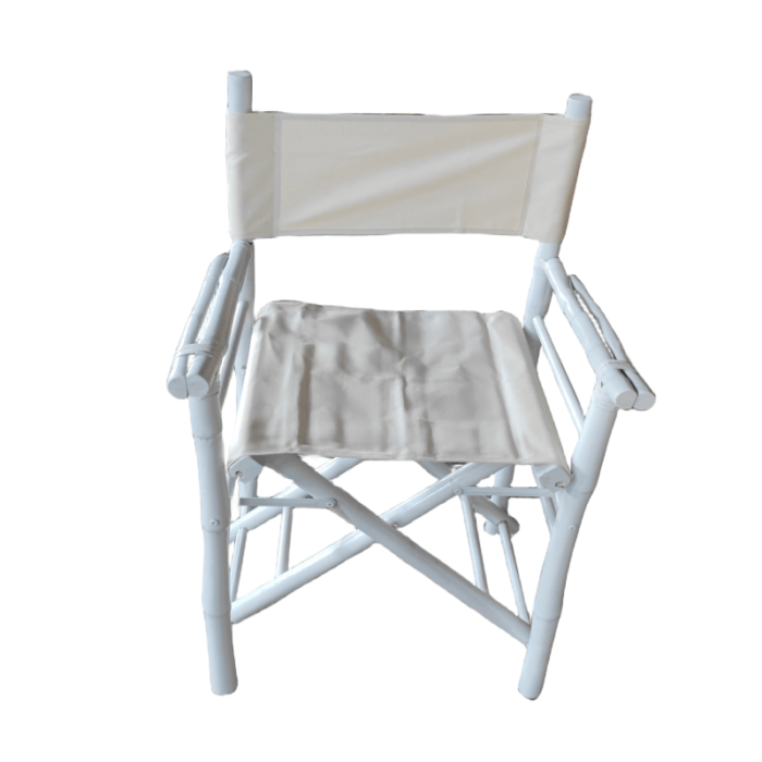 white bamboo director chair