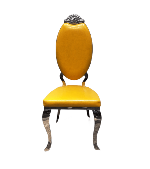 Gold Round Back Chairs Stainless Steel Legs Banquet Chair