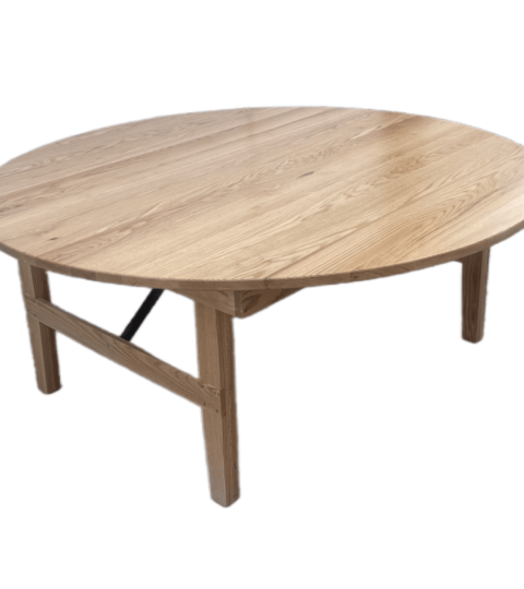 Wooden Round Folding Table