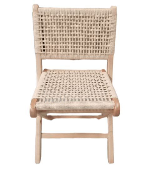 Outdoor Rope Woven Folding Dining Chair