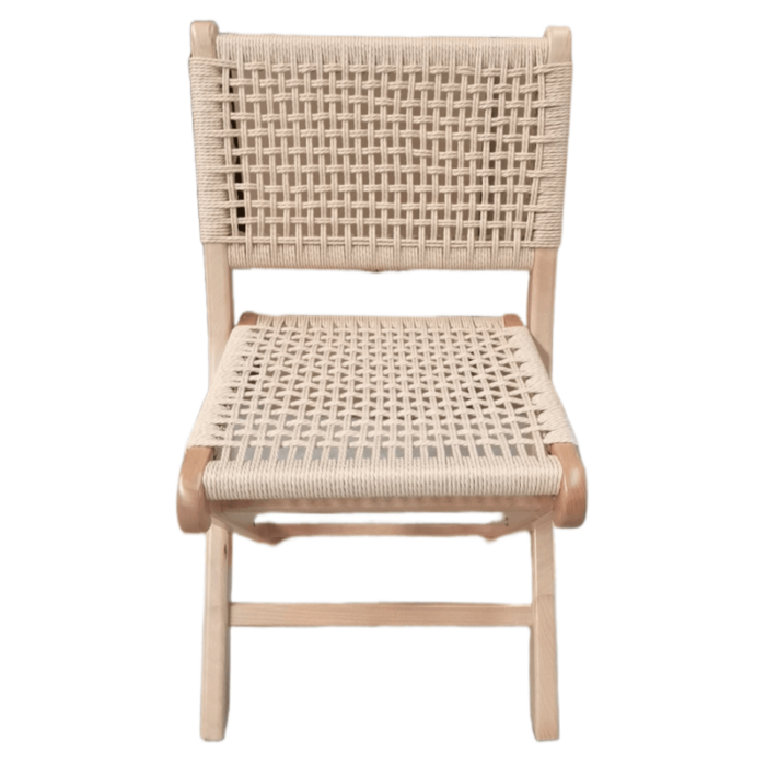 Outdoor Rope Woven Folding Dining Chair