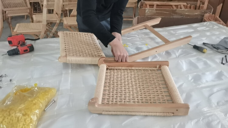 wooden folding chair factory