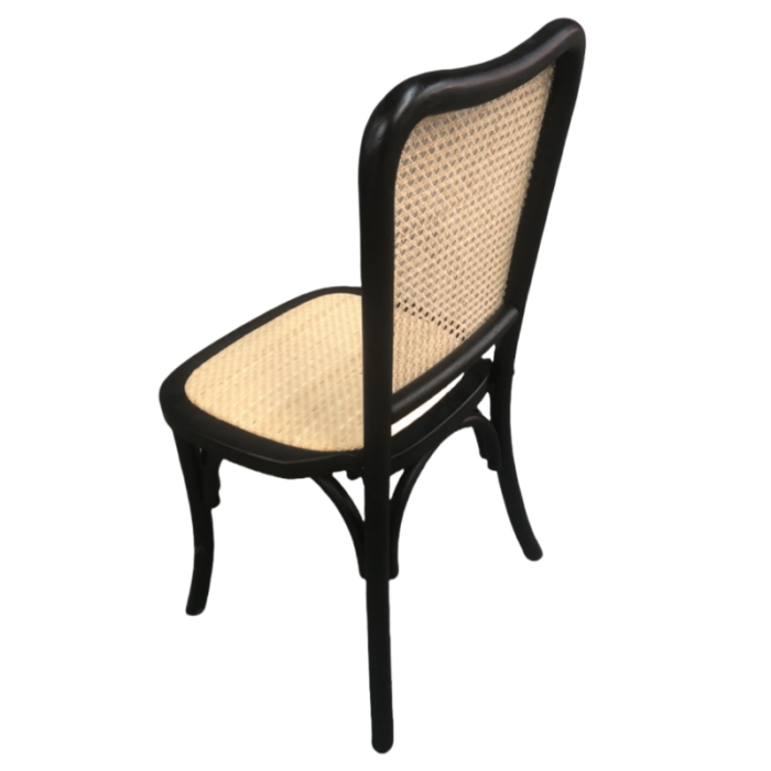 black rattan dining chair