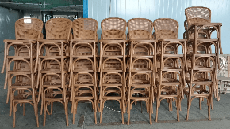 Resin Wicker Rattan stackable Chairs