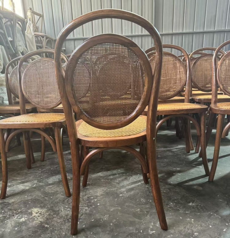 round rattan dining chair factory