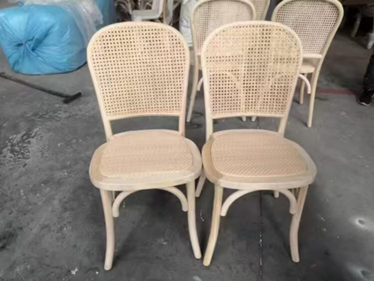 wooden Wicker Rattan Chairs