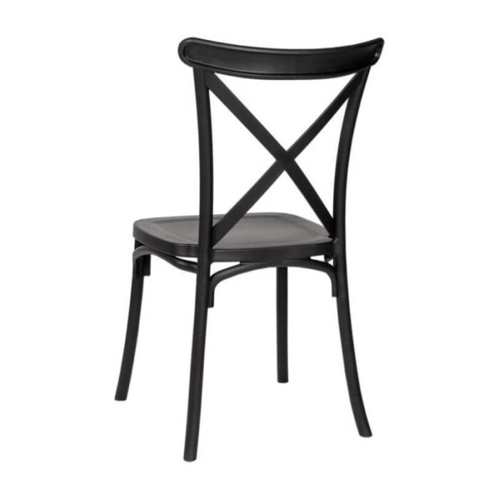 black plastic crossback chair supplier