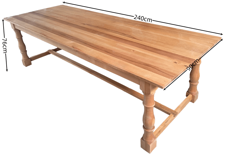 farmhouse table size