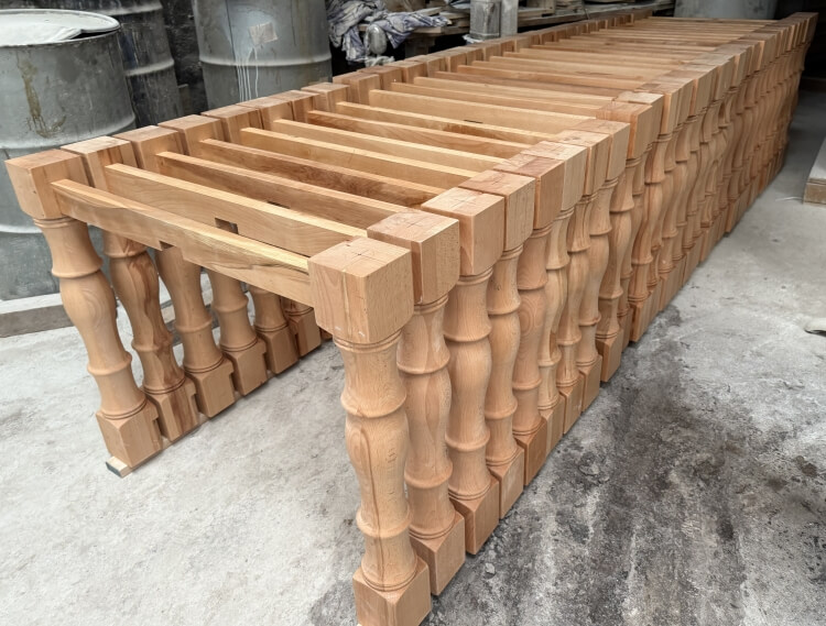 wooden farmhouse table leg