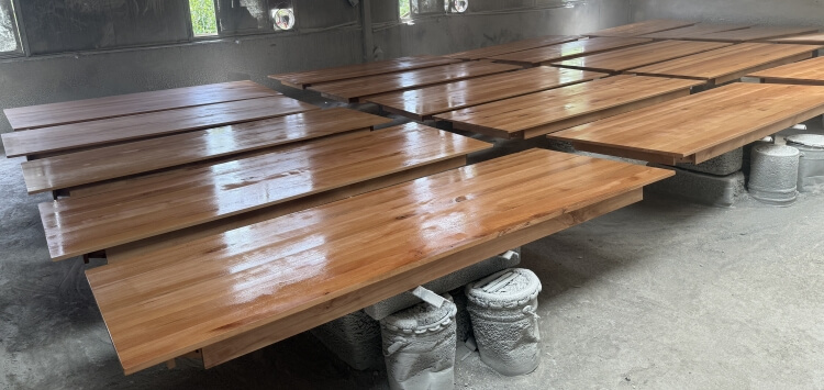 wooden farmhouse table tabletop