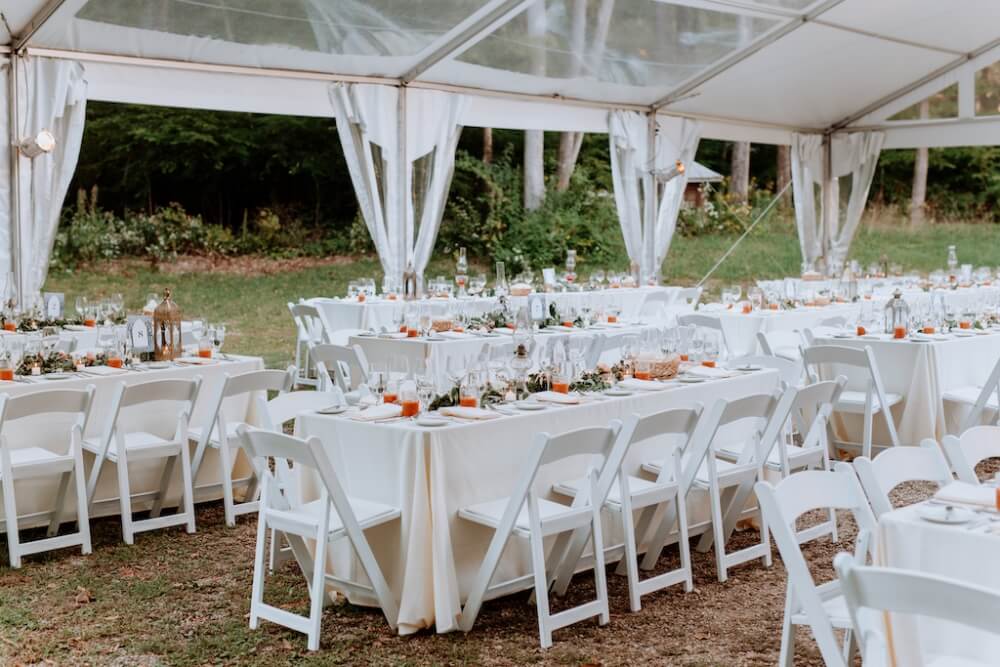 white wedding chair