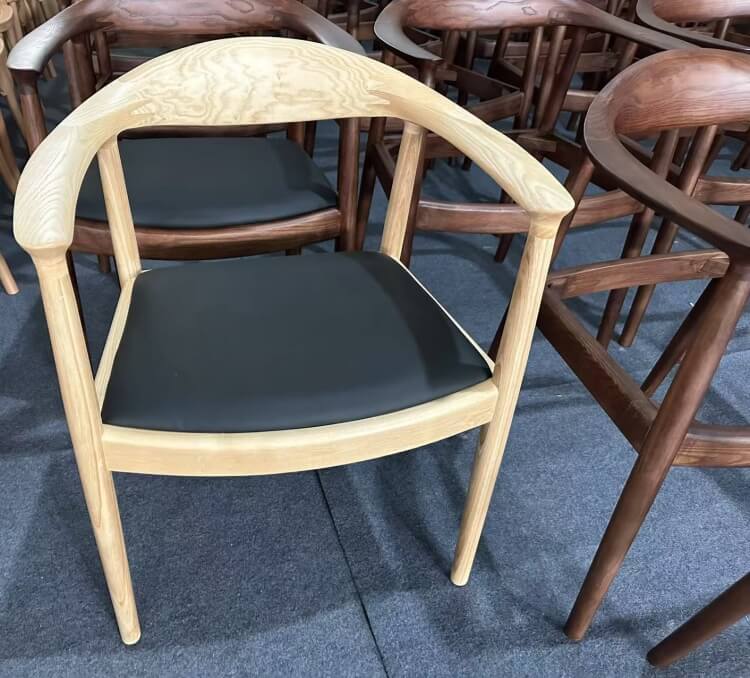 wooden arm dining chair