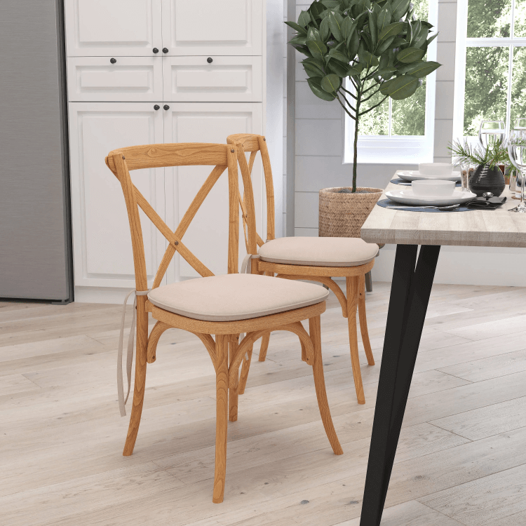 oak crossback dining chair
