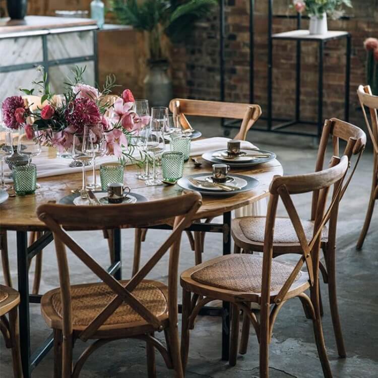 oak crossback dining chair wholesale