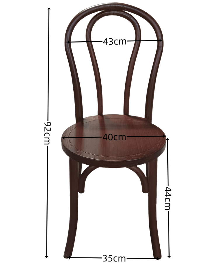 thonet chair size