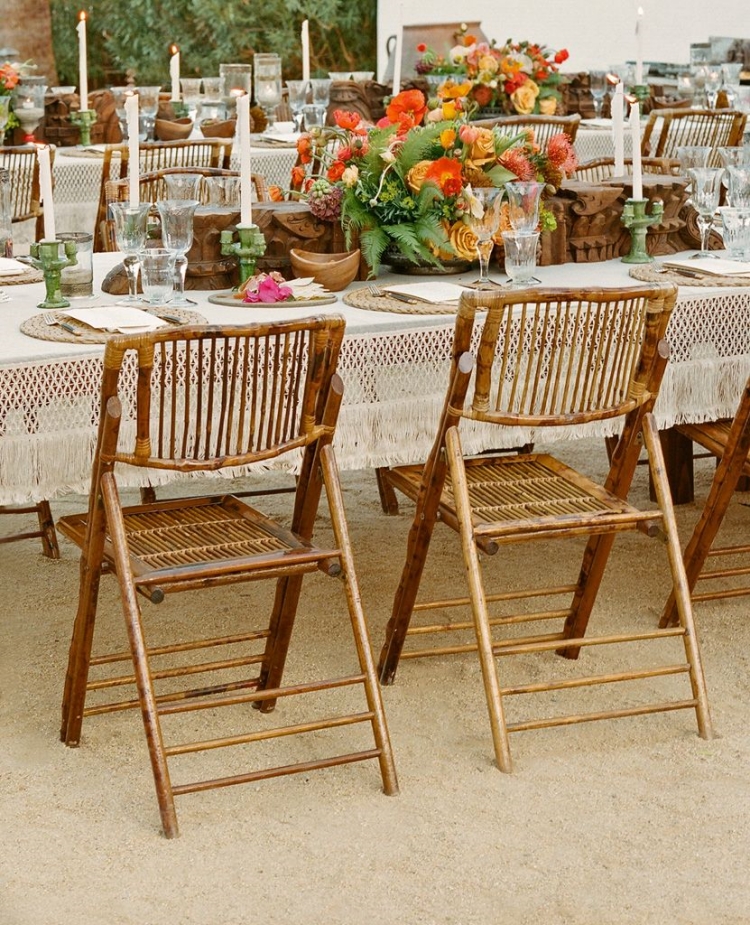 wedding bamboo folding chair