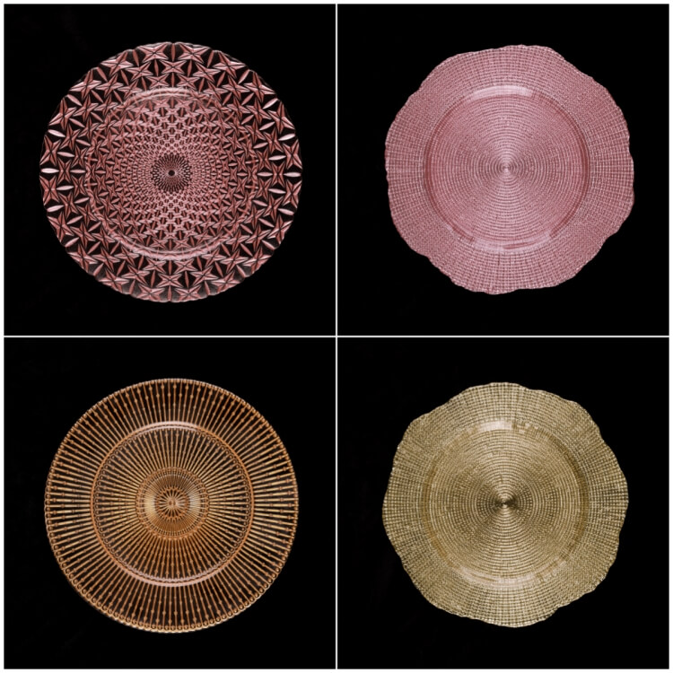 bulk charger plates wedding