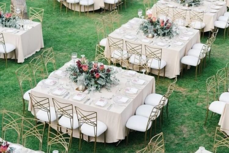 square wedding table
